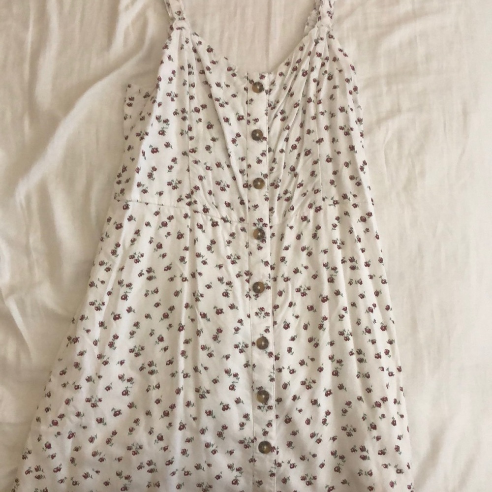 hollister flowy floral rose dress